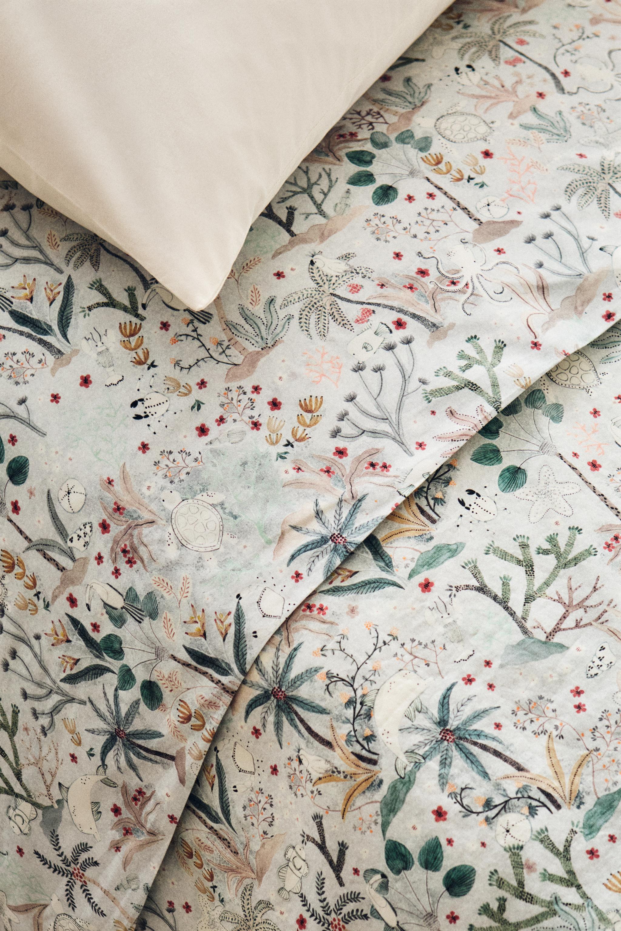 CHILDREN’S SEA PRINT FLAT SHEET